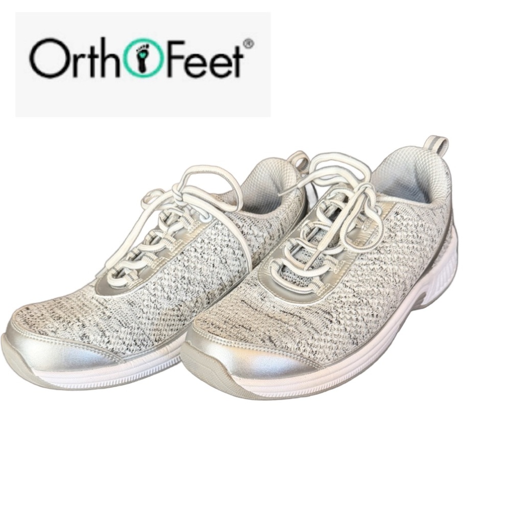 Orthofeet Sandy Athletic Shoe Gray and Silver Size 8.5 - Picture 3 of 8